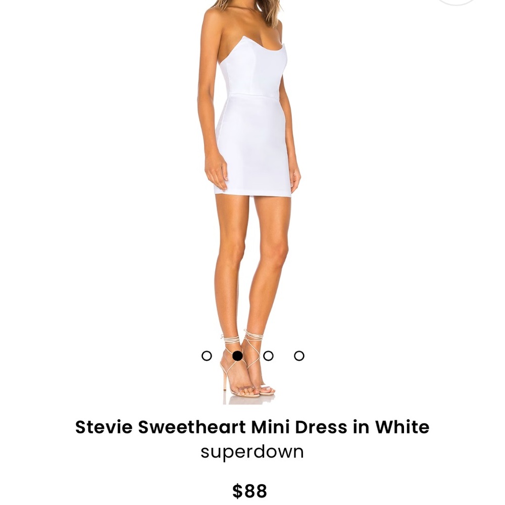Superdown Stevie sweetheart mini dress in white size medium